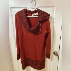 Allison Brittney Rust Cowl Neck Sweater